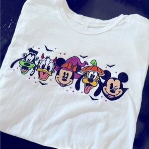 Halloween Mickey and friends embroidered tshirt